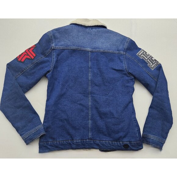 Kendall + Kylie Women's Denim Jacket - Size Medium – Sherpa Lined - Picture 2 of 6